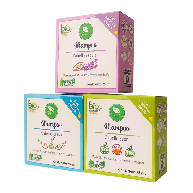 Pack- (3) Shampoo sólido